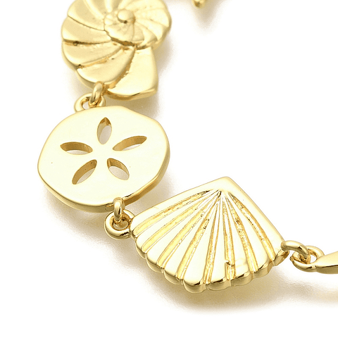 Pulsera de Estrellas, conchitas | Baño de oro 18k