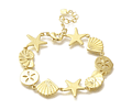 Pulsera de Estrellas, conchitas | Baño de oro 18k