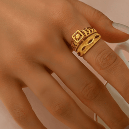 Anillo Ajustable | Baño de oro 18k