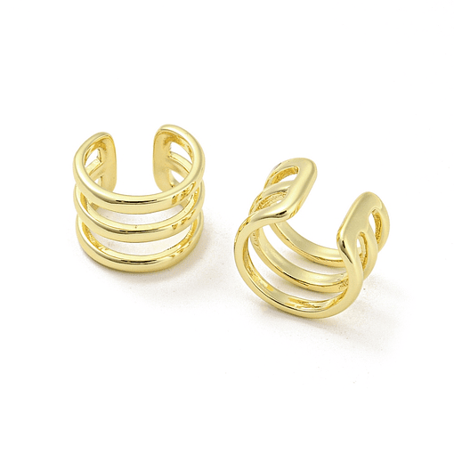Ear Cuff Multiples Líneas | Baño de oro 18k