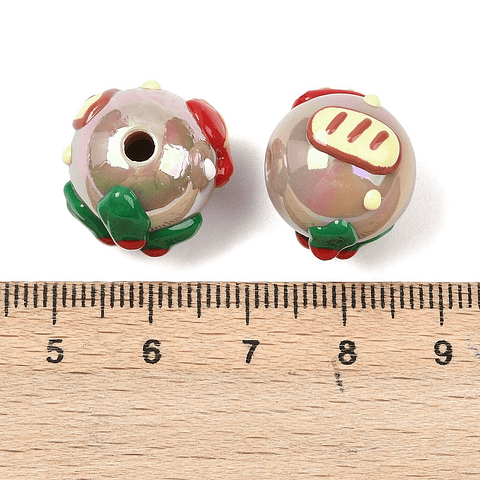 Pelotas Navideñas Acrilicas 15x17mm