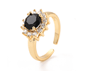 Anillo Ajustable Lady Di | Baño de oro 18k