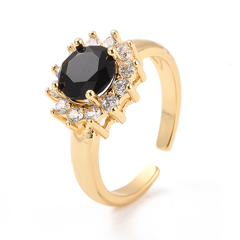 Anillo Ajustable Lady Di | Baño de oro 18k