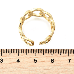  Anillo Ajustable Óvalos | Baño de oro 18k