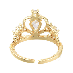  Anillo Ajustable Corona | Baño de oro 18k