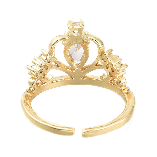 Anillo Ajustable Corona | Baño de oro 18k