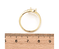 Anillo Ajustable Cruz con Circones | Baño de oro 18k