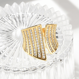  Anillo Ajustable tipo Faja | Baño de oro 18k