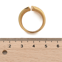  Anillo Ajustable tipo Faja | Baño de oro 18k