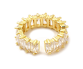 Anillo Ajustable Con Circones | Baño de oro 18k