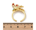 Anillo Ajustable de Cerezas | Baño de oro 18K