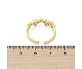 Anillo Ajustable Circones Fucsia | Baño de oro 18k