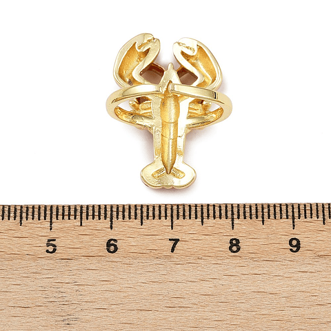 Anillo Ajustable De Langosta | Latón