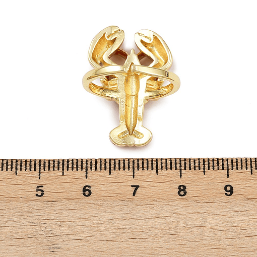 Anillo Ajustable De Langosta | Latón