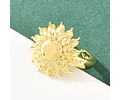 Anillo Ajustable Girasol | Baño de oro 18k