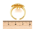 Anillo Ajustable Girasol | Baño de oro 18k