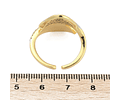 Anillo Ajustable Hojas de Circones | Baño de oro 18k