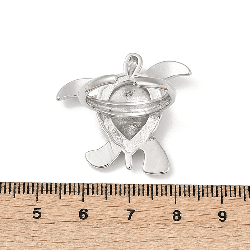 Anillo Ajustable Tortuga | Baño De Plata