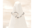 Anillo Ajustable de Ola | Baño de Plata
