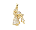 Colgante Madre e Hija Con Circones | Baño de oro 18k