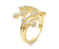Anillo Ajustable con Circones | Baño de oro 18k