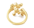 Anillo Ajustable con Circones | Baño de oro 18k