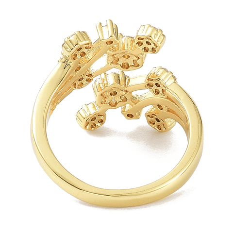 Anillo Ajustable con Circones | Baño de oro 18k