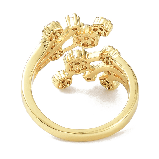 Anillo Ajustable con Circones | Baño de oro 18k