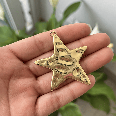 Colgante Estrella Machacada | Baño de oro 18k