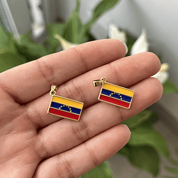 Colgante Bandera de Venezuela | Baño de oro 18k