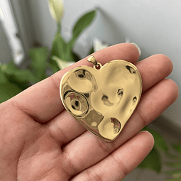 Colgante Corazón Machacado | Baño de oro 18k