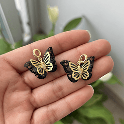 Colgante Mariposa Con Brillo | Baño de oro 18k