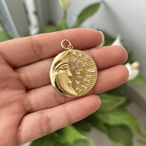 Colgante Luna | Baño de oro 18k