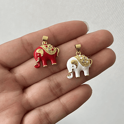 Colgante Elefante Esmaltado | Baño de oro 18