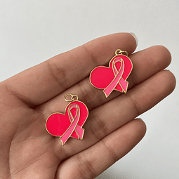 Colgante Lucha Contra el Cáncer Esmaltado | Baño de oro 18k