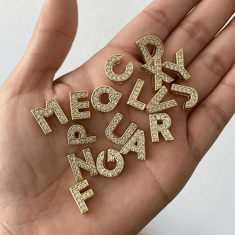 Letras Pasadoras Con Circones | Baño De Oro 18k