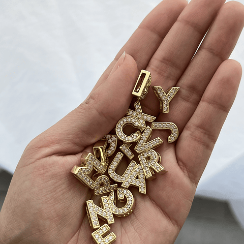 Letras Pasadoras Con Circones | Baño De Oro 18k