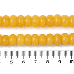 Piedra Natural Jade Amarillo Rondel | 10mm