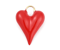 Colgante Corazón Esmaltado Rojo | Baño de oro 18k