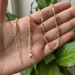 Cadena Armada Punto y Coma | Baño de oro 18k