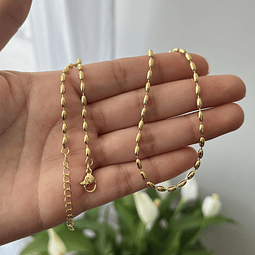 Cadena Armada De Arroz | Baño de oro 18k