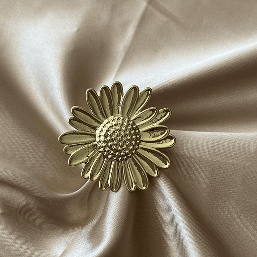 Anillo Ajustable Girasol | Baño de oro 18k