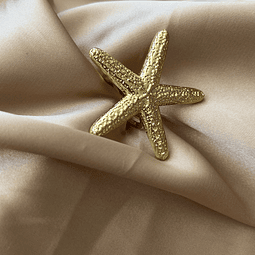  Anillo Ajustable Estrella de Mar | Baño de oro 18k