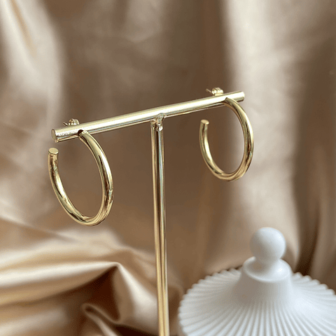 Semi Argolla Mediana | Baño de oro 18k