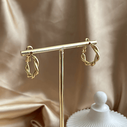 Aro Argolla Torcida | Baño de oro 18k