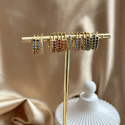  Argolla De Circones | Baño de oro 18k