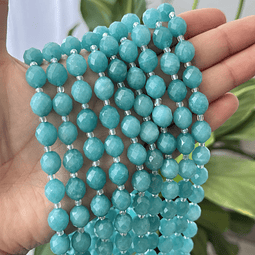 Piedra Ágata Hexagonal Facetada 8x9mm