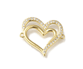 Conector Corazón Doble | Baño de oro 18k