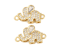 Conector Elefante Con Circones | Baño de oro 18k