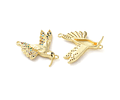 Conector Colibri Con Circones | Baño de oro 18k